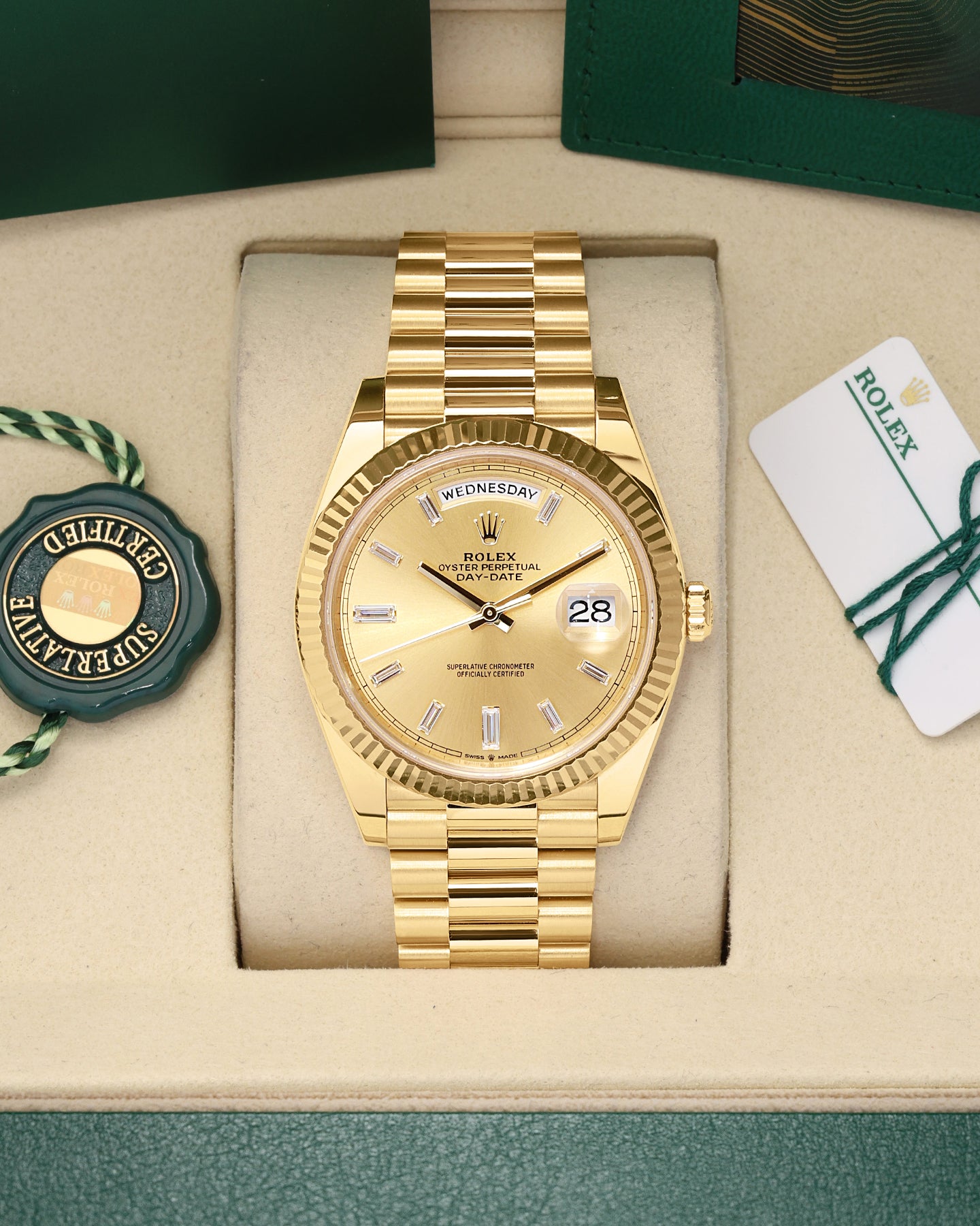 Yellow Gold Rolex Day-Date 40 228238 | Noah's Fine Watches & Jewelry Dallas