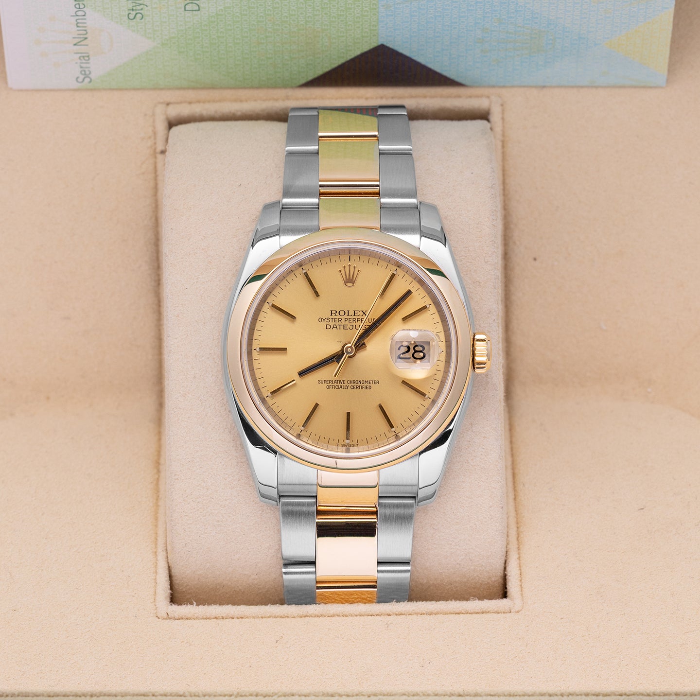 Champagne Dial Rolex Datejust 36 116203 | Noah's Fine Watches & Jewelry