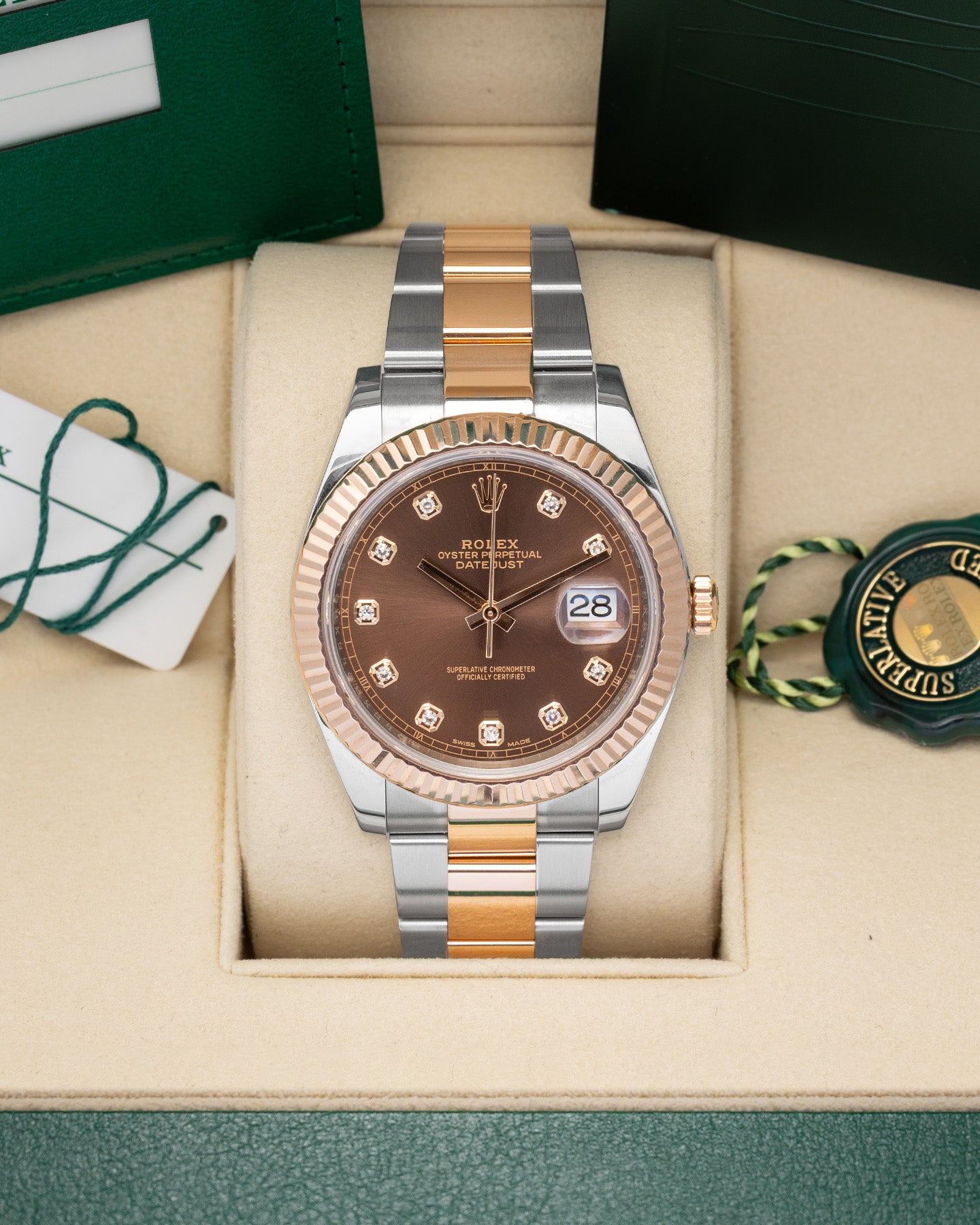 Chocolate Diamonds Rolex Datejust 126331 | Noah's Fine Watches Dallas, TX