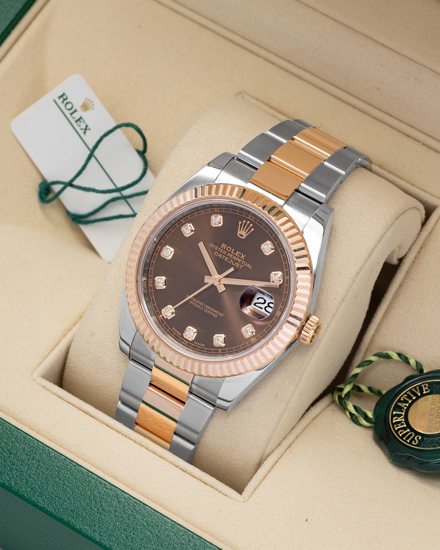 Chocolate Diamonds Rolex Datejust 126331 | Noah's Fine Watches Dallas, TX
