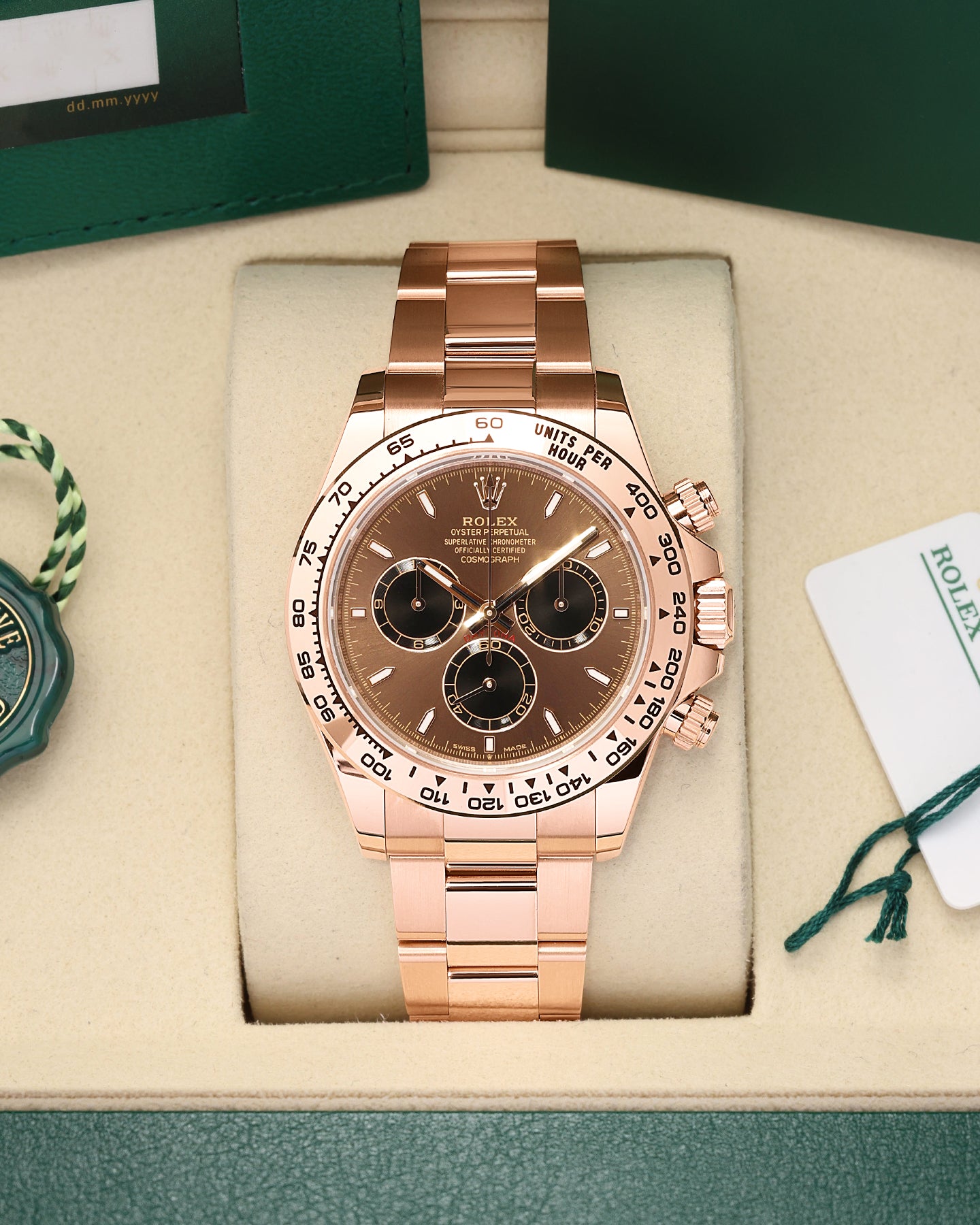 Rose Gold Rolex Cosmograph Daytona 126505 | Noah's Fine Watches Frisco