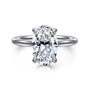 Gabriel & Co. 14K Gold Solitaire Oval Cut Diamond Engagement Ring | Noahs Fine Jewelry