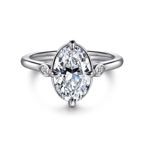 Gabriel & Co. 14K Gold 3 Stone Oval Cut Diamond Engagement Ring | Noahs Fine Jewelry