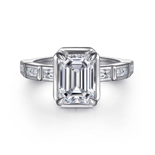 Gabriel & Co. 14K Gold Emerald Diamond Engagement Ring | Noahs Fine Jewelry