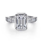 Gabriel & Co. 14K Gold Emerald Diamond Engagement Ring | Noahs Fine Jewelry