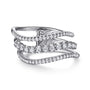 Gabriel & Co. 14K Gold 3 Strand Wrap Diamond Ring | Noah's Fine Jewelry DFW
