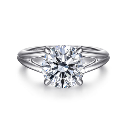 Gabriel & Co. Split Shank Round Diamond Engagement Ring | Noahs Fine Jewelry