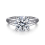 Gabriel & Co. Split Shank Round Diamond Engagement Ring | Noahs Fine Jewelry