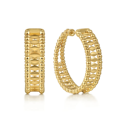 Gabriel & Co. 14K Gold 30mm Classic Hoop Earrings | Noahs Fine Jewelry Texas