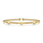 14K Yellow Gold Bujukan Bead Pyramid Station Bangle | Noahs Fine Jewelry Dallas