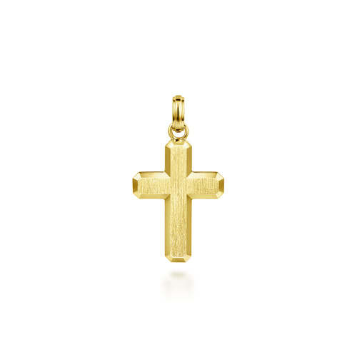 Gabriel & Co. 14K Yellow Gold Bold Cross Pendant | Noah's Fine Jewelry DFW