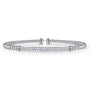 White Gold Bujukan Bead Pavé Diamond Bar Bangle | Noah's Fine Jewelry Dallas