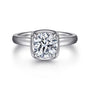 Gabriel & Co. 14K Gold Square Bezel Round Diamond Engagement Ring | Noahs Fine Jewelry