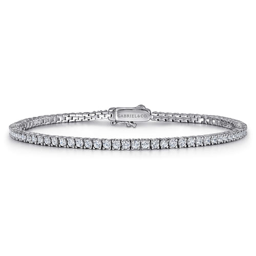 Gabriel & Co. White Gold Diamond Classic Tennis Bracelet | Noah's Fine Jewelry TX