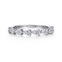 Gabriel & co. East West Pear Diamond Anniversary Band | Noahs Fine Jewelry TX