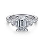Gabriel & Co. Genni Tapered Baguette Emerald Cut Diamond Engagement Ring | Noahs Fine Jewelry