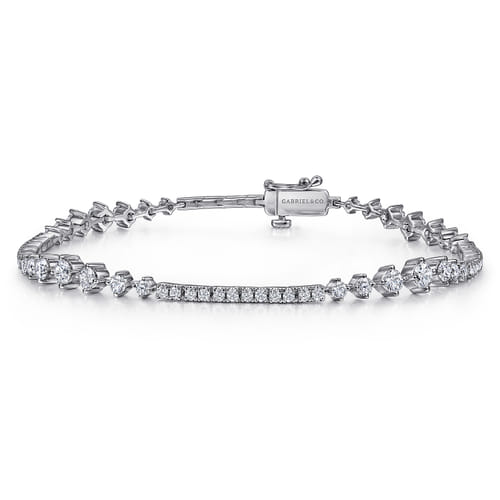 Gabriel & Co. 14K White Gold Diamond Tennis Bracelet | Noah's Fine Jewelry