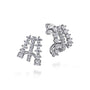 Gabriel & Co. 14K Gold J Hoop Diamond Studs | Noahs Fine Jewelry dallas