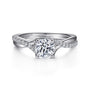 Gabriel & Co Gold Twisted Round Diamond Engagement Ring | Noahs Fine Jewelry