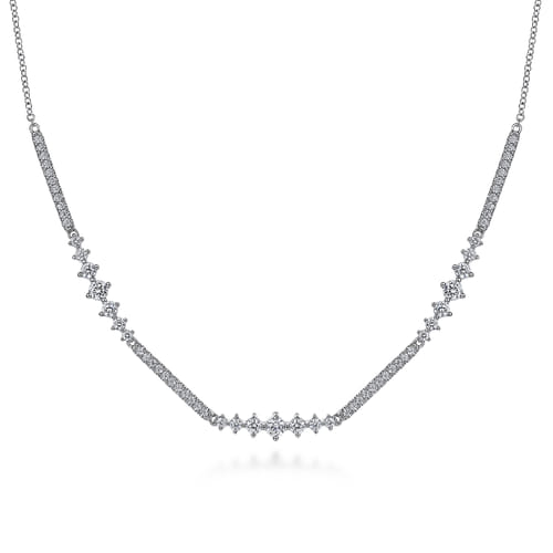 Gabriel & Co. 14K Gold Lusso Diamond Necklace | Noahs Fine Jewelry Texas
