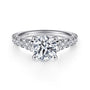 Gabriel & Co. 14K Gold Tapered Round Diamond Engagement Ring | Noahs Fine Jewelry TX