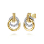 Gabriel & Co. Gold Bujukan Interlocking Diamond Stud Earrings | Noahs Fine Jewelry