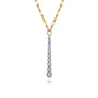Gabriel & Co. Gold Vertical Bar Diamond Link Necklace | Noahs Fine Jewelry near you