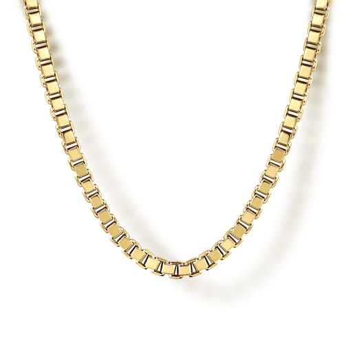 Gabriel & Co. 14K Yellow Gold 2.5mm Box Chain Necklace | Noah's Fine Jewelry TX