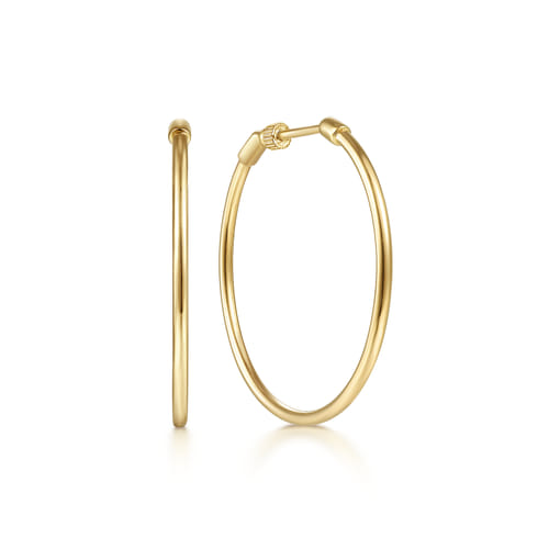 Gabriel & Co. 14K Gold 30mm Classic Hoop Earrings | Noah's Fine Jewelry DFW