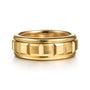 Gabriel & Co. 14K Gold 8mm Square Mens Rotating Ring | Noahs Fine Jewelry TX