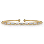 Gabriel & Co. 14K Yellow Gold Bar Station Diamond Bangle | Noahs fine Jewelry
