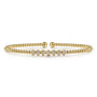 Gabriel & Co Bead Cluster Diamond Open Cuff Bangle | Noahs Fine Jewelry Dallas
