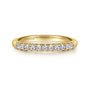 Gabriel & Co. 14K Gold French Pavé 0.25ct Diamond Wedding Band | Noahs Fine Jewelry