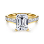 Gabriel & Co. 14K Gold Juney Emerald Cut Diamond Engagement Ring | Noahs Fine Jewelry