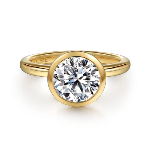 Gabriel & Co. Linny Bezel Set Round Diamond Engagement Ring | Noahs Fine Jewelry