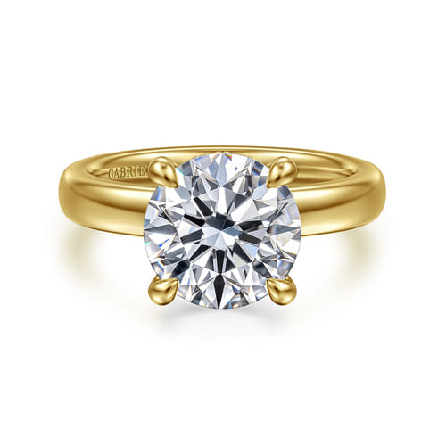 Gabriel & Co. Yellow Gold Neema Hidden Halo Diamond Engagement Ring | Noahs Fine Jewelry
