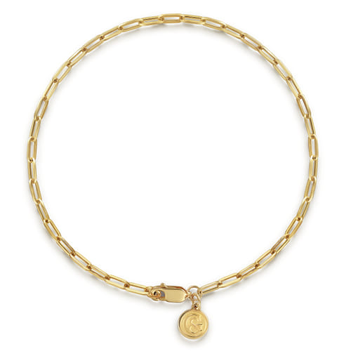 Gabriel & Co. 14K Yellow Gold Paperclip Chain Bracelet | Noah's Fine Jewelry TX