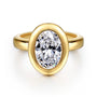 Gabriel & Co. 14K Gold Pauline Bezel Set Oval Diamond Engagement Ring | Noahs Fine Jewelry