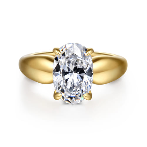 Gabriel & Co. 14K Gold Raven Oval Diamond Engagement Ring | Noah's Fine Jewelry