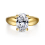 Gabriel & Co. 14K Gold Raven Oval Diamond Engagement Ring | Noah's Fine Jewelry