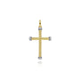 Gabriel & Co. 14K Gold Twisted Rope Cross Diamond Pendant | Noah's Fine Jewelry TX
