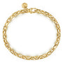 5.50mm 14K Yellow Gold Men's Solid Faceted Link Chain Bracelet | Authorized Gabriel & Co. Jewelers in DFW