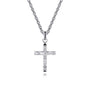 Gabriel & Co. 925 Silver 22" Faceted Cross Pendant Necklace | Noahs Fine Jewelry TX