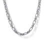 Gabriel & Co. 925 Silver Solid Figaro Link Chain Necklace | Noahs Fine Jewelry DFW