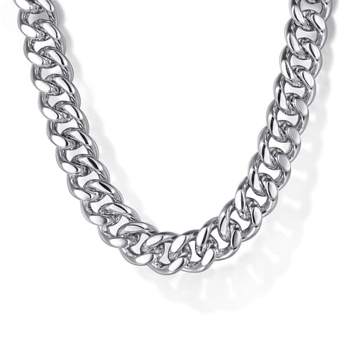 Gabriel & Co. 925 Sterling Silver 7mm Cuban Link Necklace | Noah's Fine Jewelry dallas