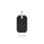 Gabriel & Co. Silver Black Spinel Dog Tag Pendant | Noah's Fine Jewelry for men tx