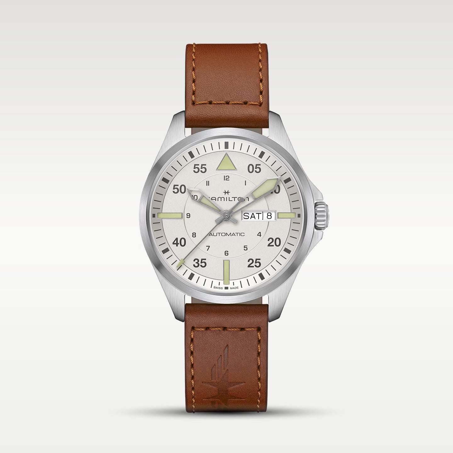 Khaki Aviation Pilot Day Date H64635550 Hamilton Watch | Noah's Fine Watches and Jewelry