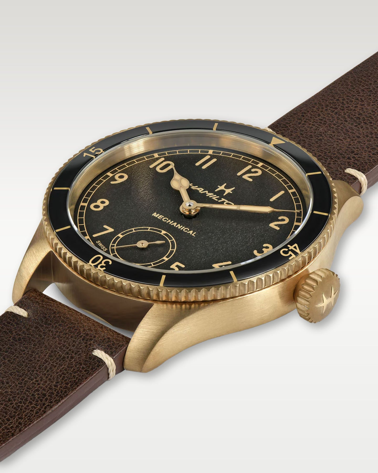 Hamilton Khaki Aviation Pilot Pioneer Mechanical Bronze H76709530 | Noahs Fine Watches