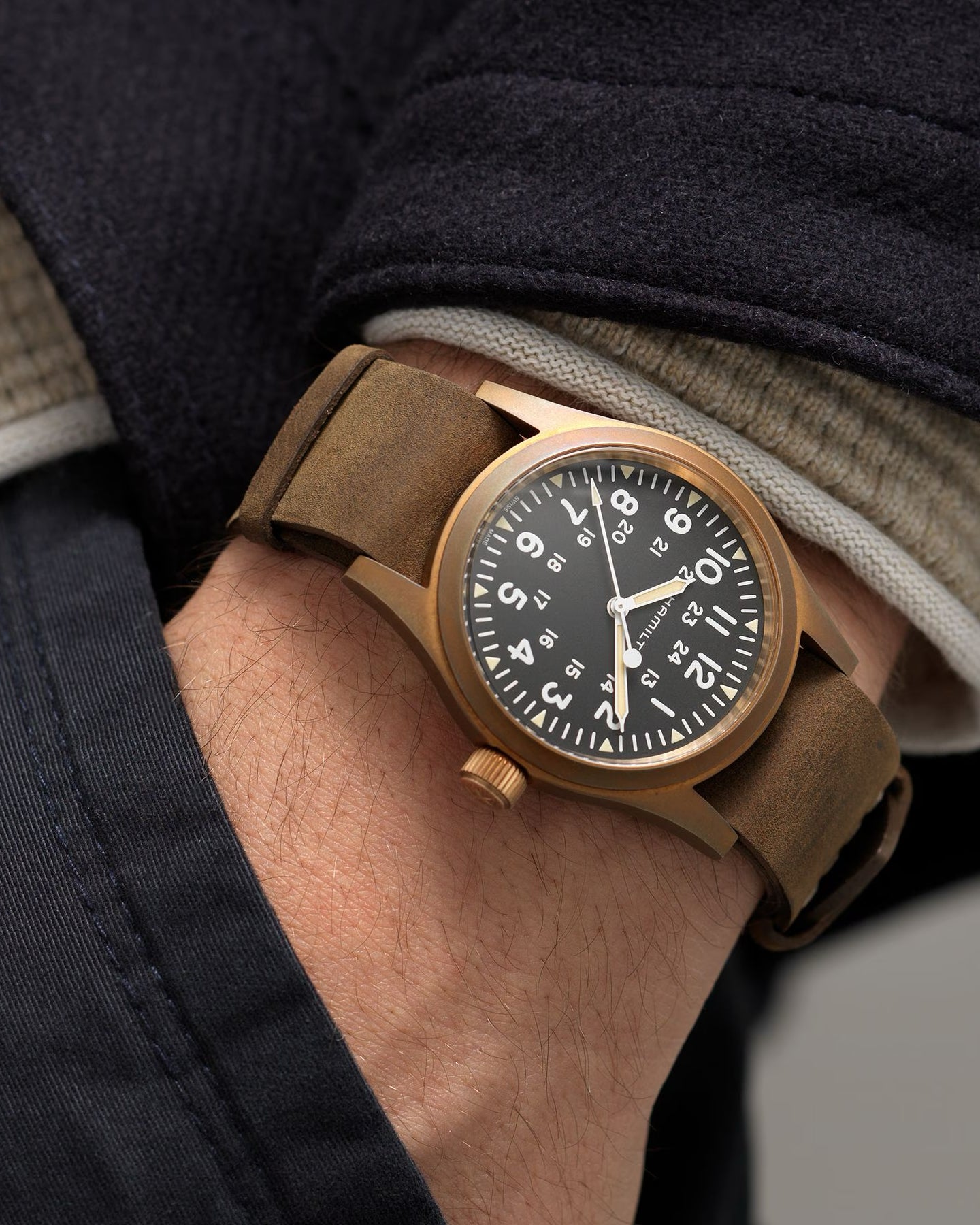 Hamilton Khaki Field Mechanical Bronze H69459530 | Noahs Fine Watches Dallas