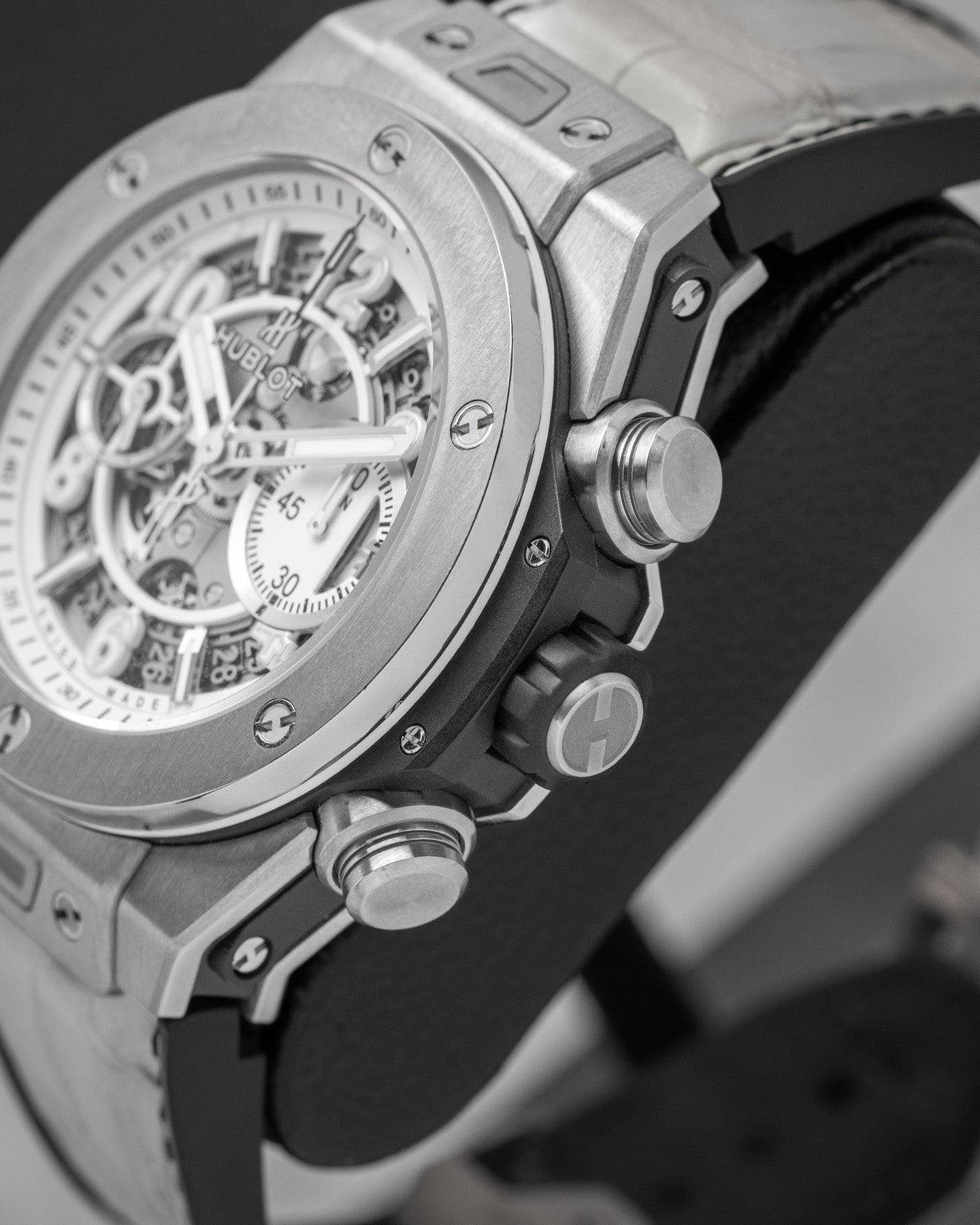 White Titanium Hublot Big Bang Unico 411.NE.2010.LR.JSM15 Watch | Noah's Fine Watches